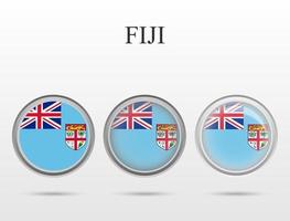 Flag of Fiji in the form of a circle vector