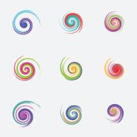 Lines swirl design elements vector