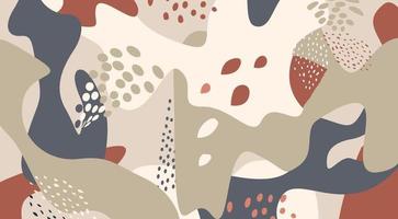 Abstract floral dotted artistic pattern Organic flowing shape texture vector