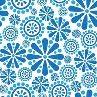 Snowflake seamless pattern Winter holiday floral background flower vector