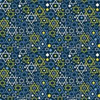 Seamless pattern. Star of David. Vector thematic texture on blue. Hanukkah surface design.