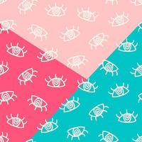 Vector hand drawn eye simple doodles pattern