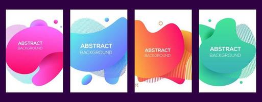 Vector modern futuristic covers set