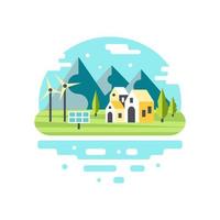 Eco city modern design vector