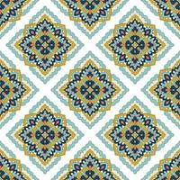 Creative Ethnic Style Square Seamless Pattern. Unique geometric vector swatch. Perfect for screen background, site backdrop, wrapping paper, wallpaper, textile and surface design. Trendy boho tile.