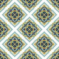 Creative Ethnic Style Square Seamless Pattern. Unique geometric vector swatch. Perfect for screen background, site backdrop, wrapping paper, wallpaper, textile and surface design. Trendy boho tile.