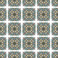Seamless vector pattern. Geometrical background with hand drawn decorative tribal elements in vintage brown colors. Print with ethnic, folk, traditional motifs. Graphic vector illustration.
