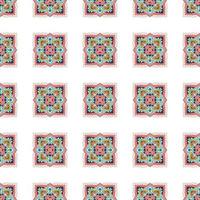 Creative Ethnic Style Square Seamless Pattern. Unique geometric vector swatch. Perfect for screen background, site backdrop, wrapping paper, wallpaper, textile and surface design. Trendy boho tile.