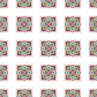 Creative Ethnic Style Square Seamless Pattern. Unique geometric vector swatch. Perfect for screen background, site backdrop, wrapping paper, wallpaper, textile and surface design. Trendy boho tile.