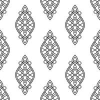 Decorative tribal pattern, outline style vector