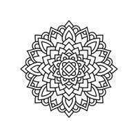 Yoga mandala icon, outline style vector