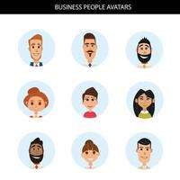 Business avatars set. People person vector