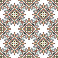 Abstract geometric design in pastel colors. Ethnic decorative art in pink, blue and gray. Indian style pattern. vector