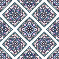 Creative Ethnic Style Square Seamless Pattern. Unique geometric vector swatch. Perfect for screen background, site backdrop, wrapping paper, wallpaper, textile and surface design. Trendy boho tile.