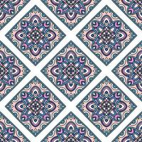 Creative Ethnic Style Square Seamless Pattern. Unique geometric vector swatch. Perfect for screen background, site backdrop, wrapping paper, wallpaper, textile and surface design. Trendy boho tile.