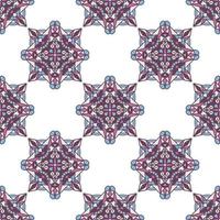 Creative Ethnic Style Square Seamless Pattern. Unique geometric vector swatch. Perfect for screen background, site backdrop, wrapping paper, wallpaper, textile and surface design. Trendy boho tile.