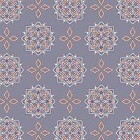Seamless hand drawn geometric tribal pattern with rhombuses and triangles. Vector navajo design.