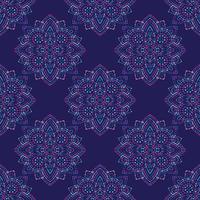 Seamless pattern. Decorative pattern with mandalas in beautiful colors. Vector background