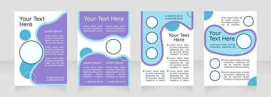 Direct marketing campaign blank brochure layout design. Vertical poster template set with empty copy space for text. Premade corporate reports collection. Editable flyer paper pages vector