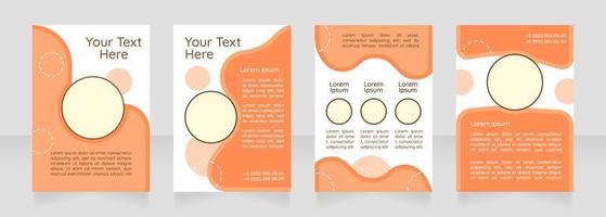 Kindergarten presentation blank brochure layout design. Child care. Vertical poster template set with empty copy space for text. Premade corporate reports collection. Editable flyer paper pages vector