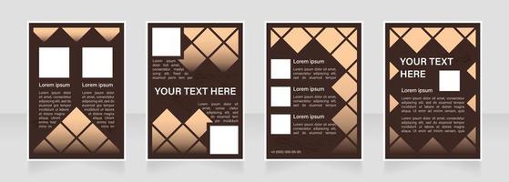 Instructional presentation blank brochure layout design. Vertical poster template set with empty copy space for text. Premade corporate reports collection. Editable flyer paper pages vector