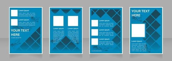 Technology-based innovation blank brochure layout design. Tech progress. Vertical poster template set with empty copy space for text. Premade corporate reports collection. Editable flyer paper pages vector