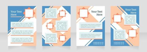 Professional presentation blank brochure layout design. Increasing sales. Vertical poster template set with empty copy space for text. Premade corporate reports collection. Editable flyer paper pages vector