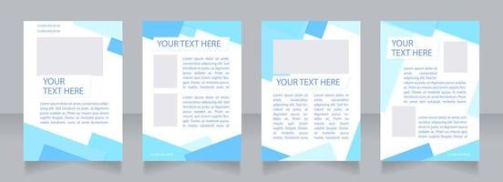 Hotel resort advertising blank brochure layout design. Vacation trip. Vertical poster template set with empty copy space for text. Premade corporate reports collection. Editable flyer paper pages vector