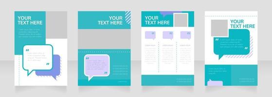 Call center blank brochure layout design. Service info. Vertical poster template set with empty copy space for text. Premade corporate reports collection. Editable flyer paper pages vector