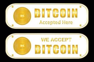 we accept bitcoin payment signed vector