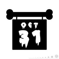 gráfico de vector de icono de calendario de halloween. icono en estilo blanco y negro.