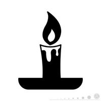 Candle Stick Icon Black.eps vector
