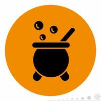 Witch Pot Icon Orange.eps vector