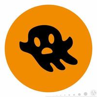 icono fantasma orange.eps vector