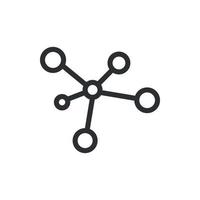Hub network connection line vector icon on white background Free Vector