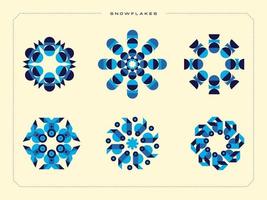 Whirling Twirling Snowflakes vector