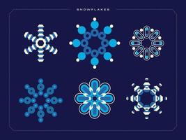 Twirling Whirling Snowflakes vector