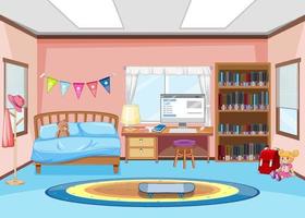 Kindergarten room interior design vector