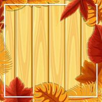 Square frame with autumn foliage vector