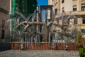 The Weeping Willow Holocaust monument which is located near Dohany Synagogue in Budapest, Hungary photo