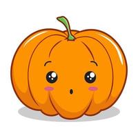 pumpkin cartoon kawaii mascot cute  pumpkin halloween Illustrations vector