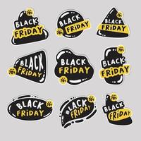 Black Friday Sale Sticker vector