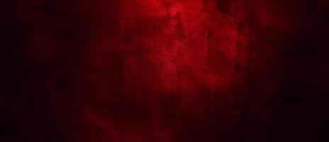 Scary Red and black horror background. Dark grunge red concrete photo