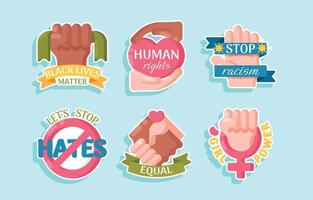 Human Rights Sticker vector