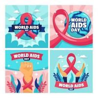 World Aids Card Collection vector