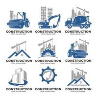 colección de logotipos de construcción vector