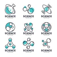 colección de logos de ciencia vector