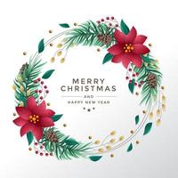 Beautiful Christmas Floral Background vector