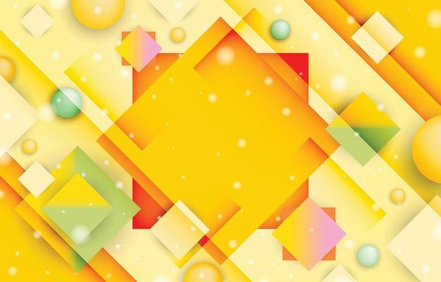 Abstract Yellow with Pink and Green Background Template