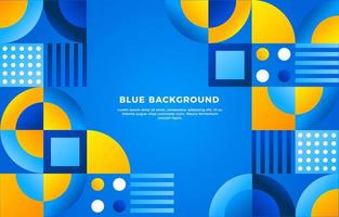 Modern geometric background with blue color vector